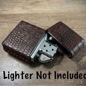 Crocodile Real Skin Case for Zippo Lighter Standard Size (Made in USA 🇺🇸)